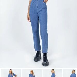 BEX BOILER SUIT BLUE- Princess Polly